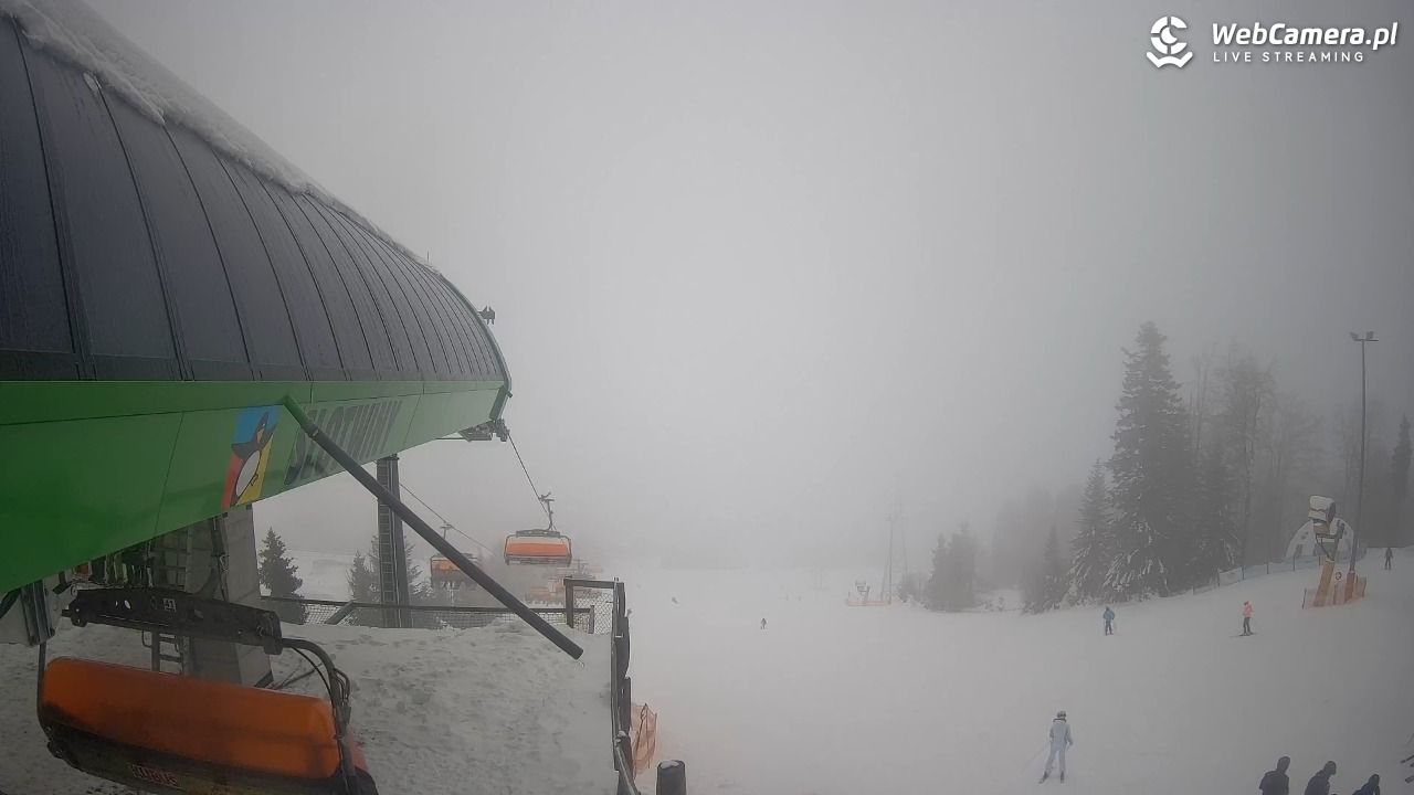 Słotwiny Arena - widok z górnej stacji - 25 styczeń 2026, 08:42