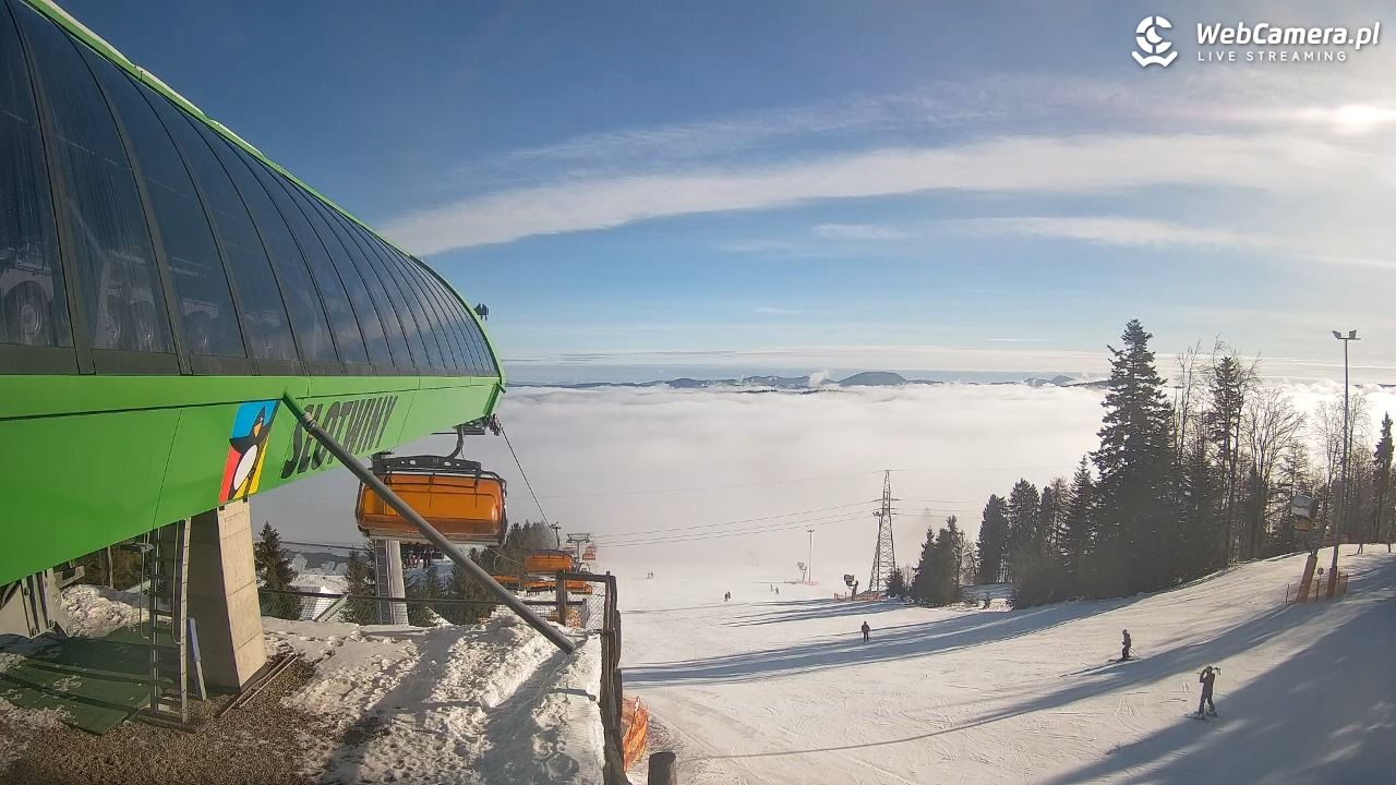 Słotwiny Arena - widok z górnej stacji - 27 styczeń 2026, 09:52