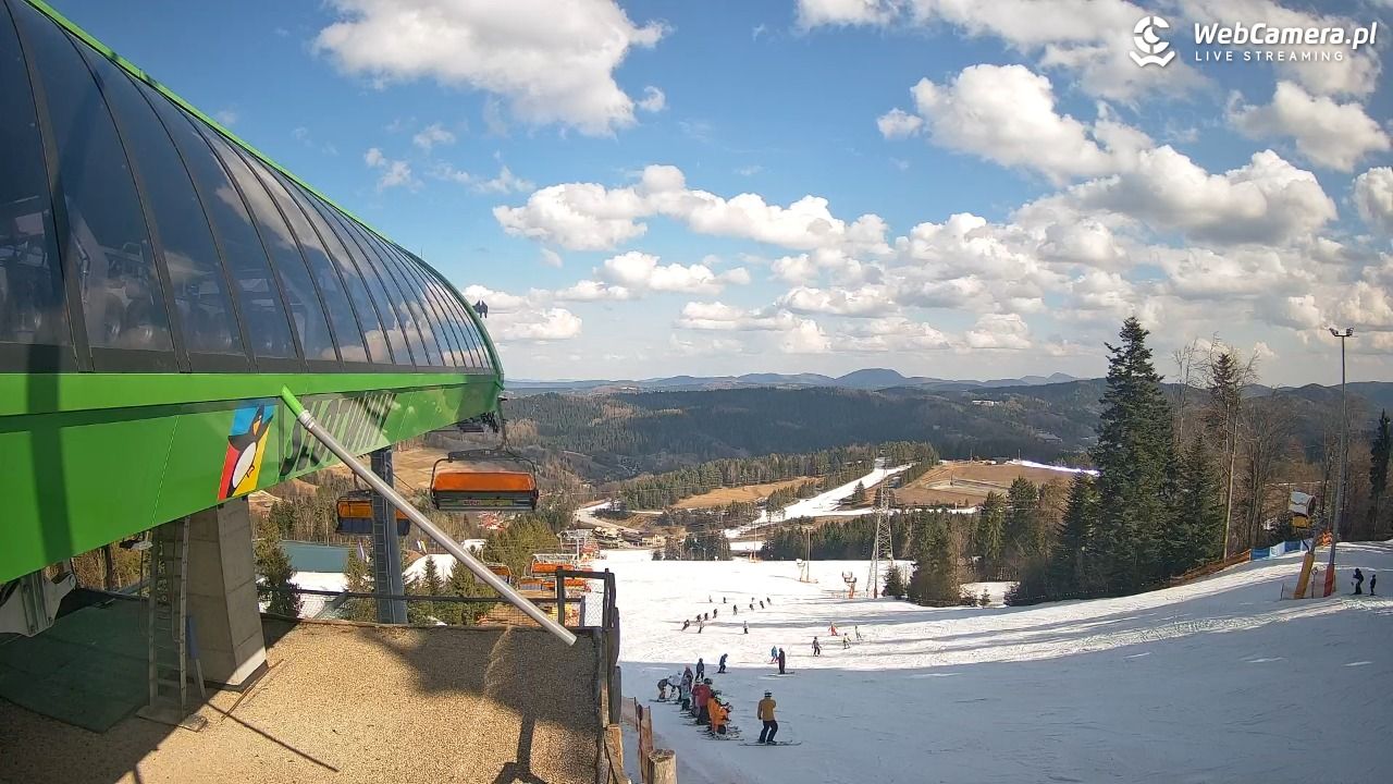 Słotwiny Arena - widok z górnej stacji - 13 marzec 2026, 13:31