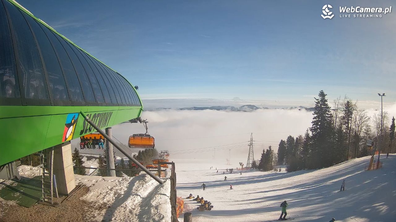Słotwiny Arena - widok z górnej stacji - 27 styczeń 2026, 10:42