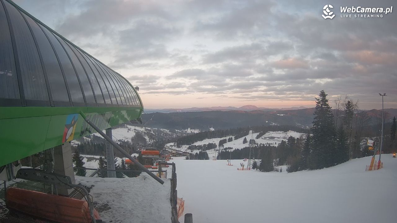 Słotwiny Arena - widok z górnej stacji - 27 styczeń 2026, 16:14
