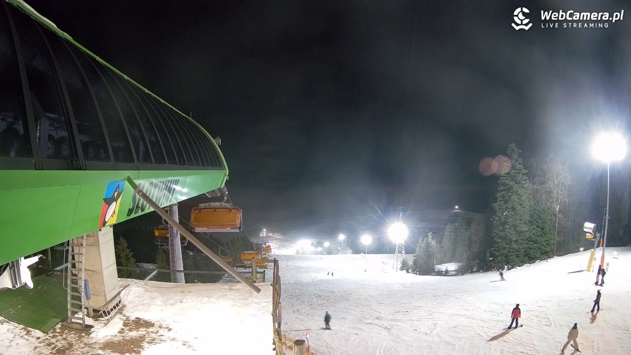 Słotwiny Arena - widok z górnej stacji - 30 listopad 2025, 18:18