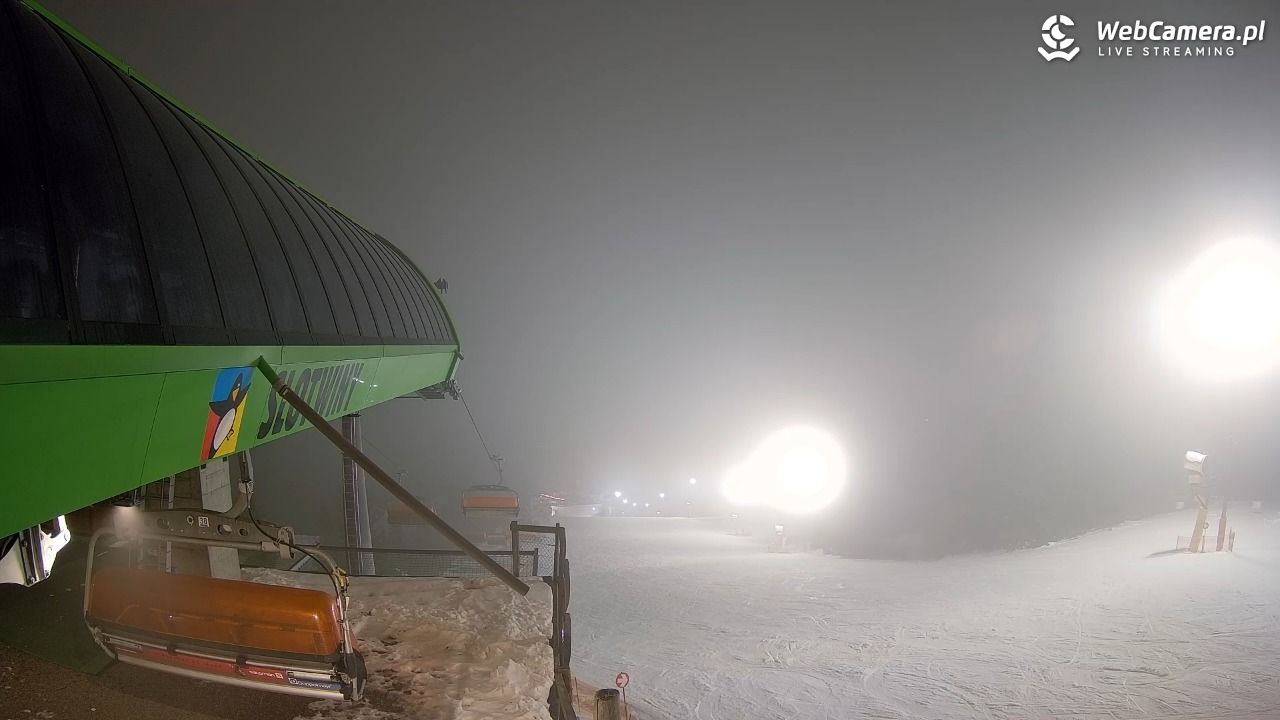 Słotwiny Arena - widok z górnej stacji - 04 grudzień 2025, 16:34