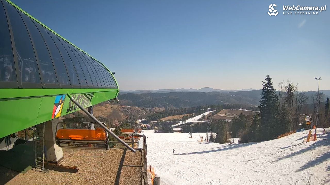 Słotwiny Arena - widok z górnej stacji - 14 marzec 2026, 11:00