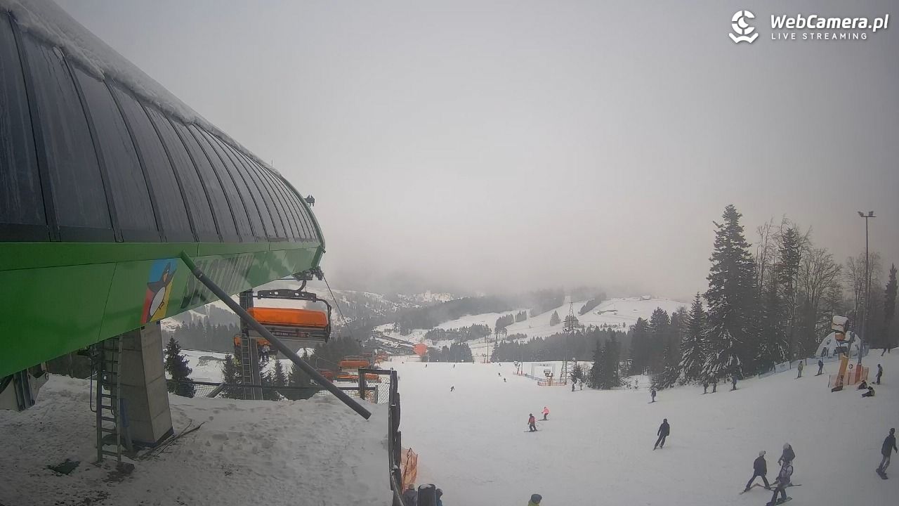 Słotwiny Arena - widok z górnej stacji - 25 styczeń 2026, 10:27