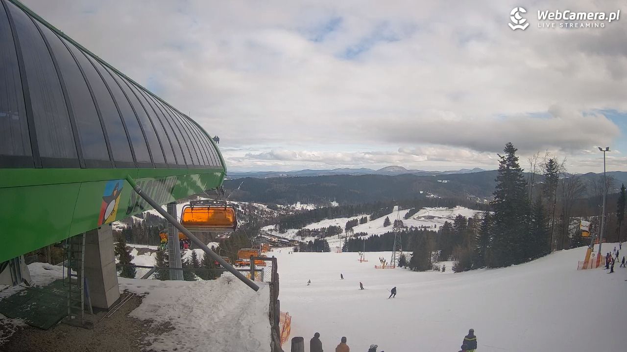 Słotwiny Arena - widok z górnej stacji - 27 styczeń 2026, 12:36