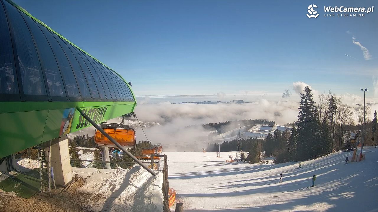 Słotwiny Arena - widok z górnej stacji - 27 styczeń 2026, 11:04