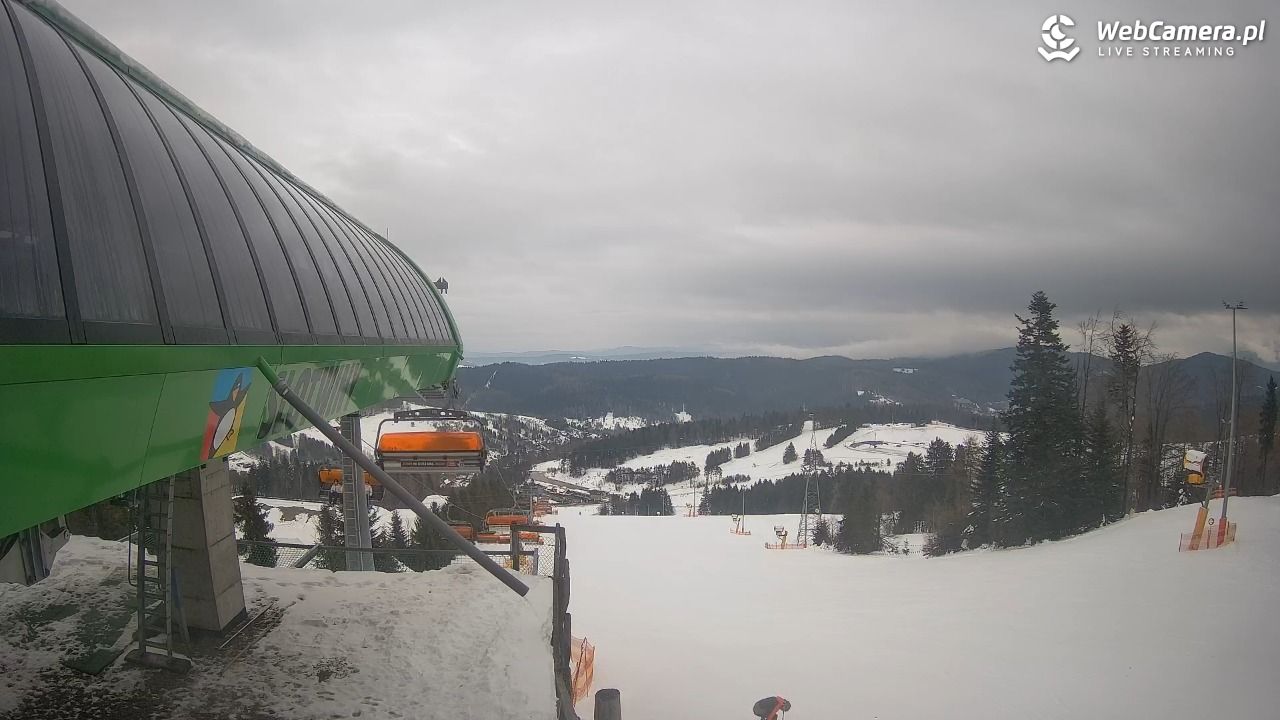 Słotwiny Arena - widok z górnej stacji - 26 styczeń 2026, 08:51