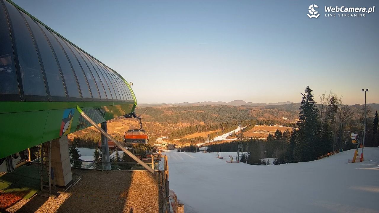 Słotwiny Arena - widok z górnej stacji - 15 marzec 2026, 16:10