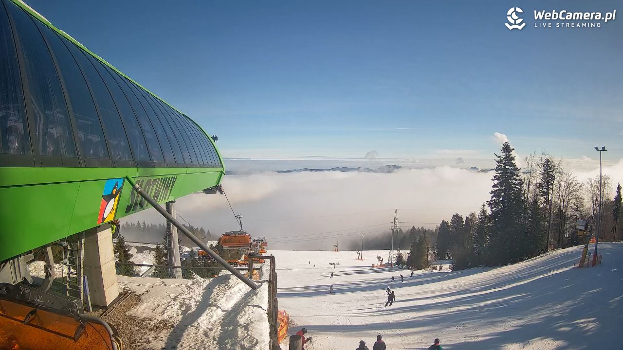 Słotwiny Arena - widok z górnej stacji - 27 styczeń 2026, 10:52