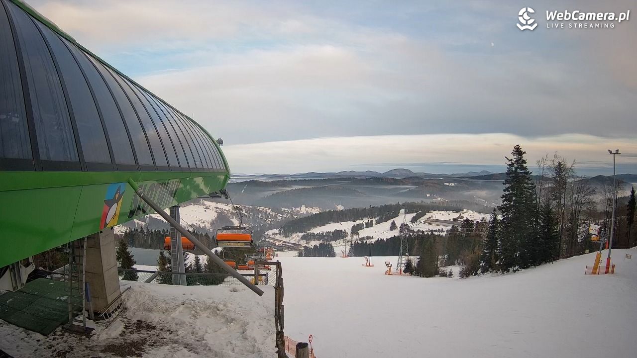 Słotwiny Arena - widok z górnej stacji - 30 listopad 2025, 15:12