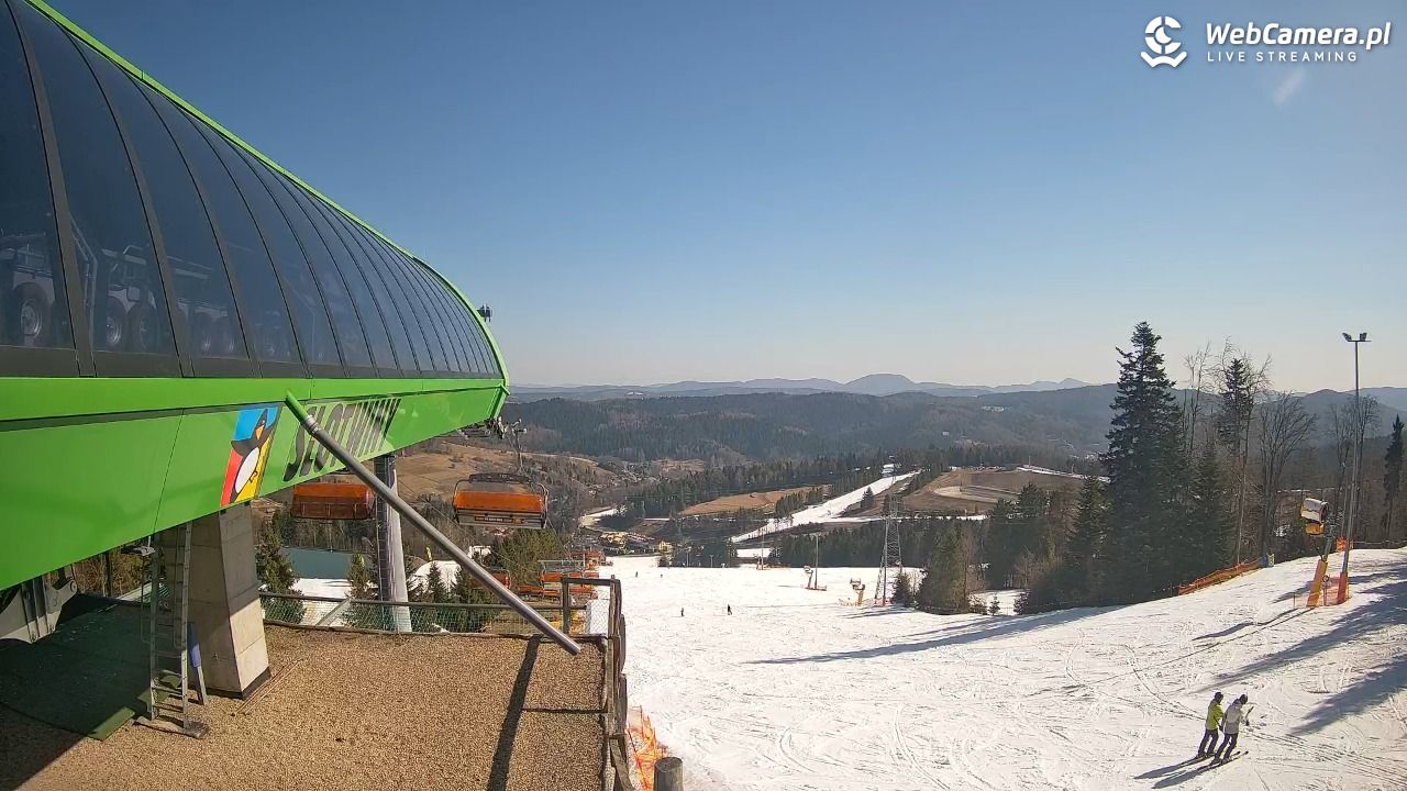 Słotwiny Arena - widok z górnej stacji - 15 marzec 2026, 10:53