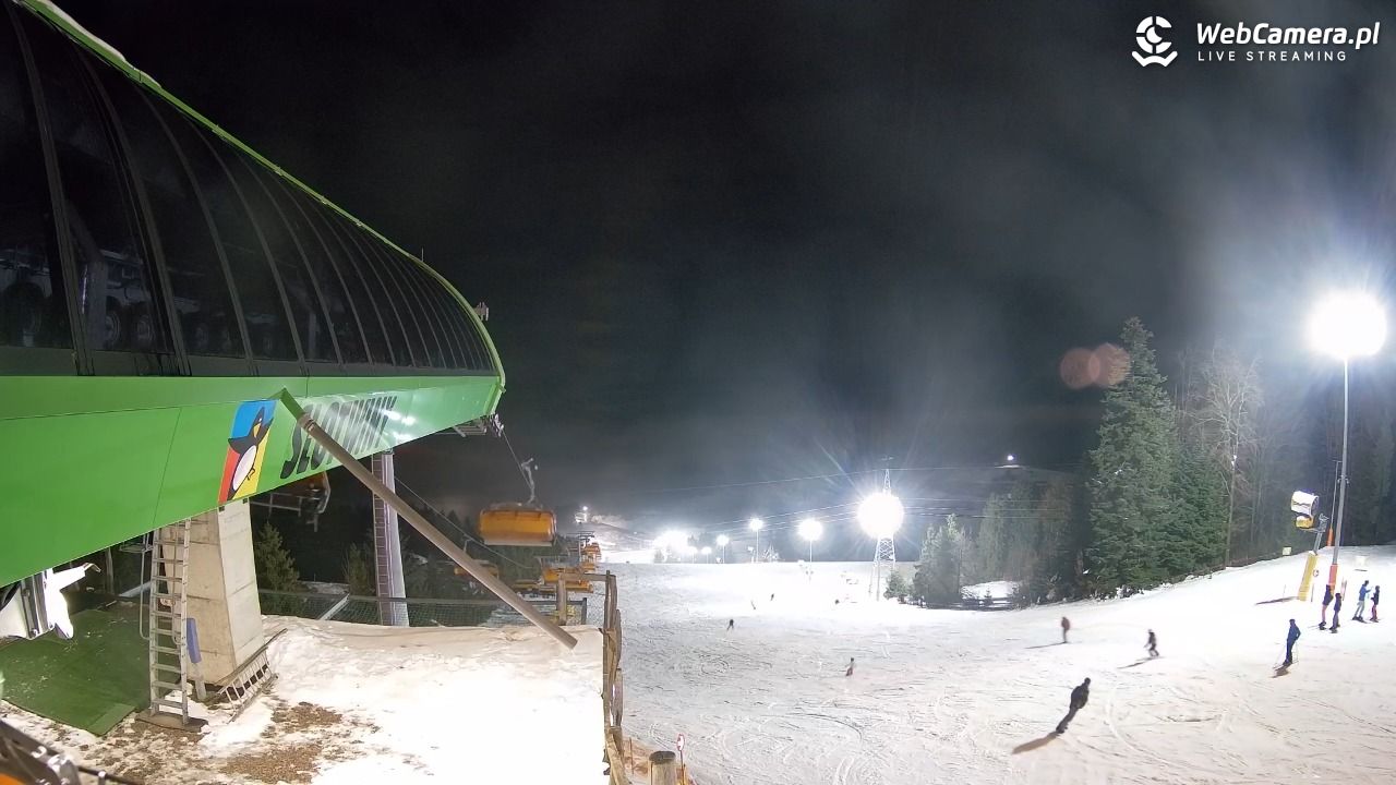 Słotwiny Arena - widok z górnej stacji - 30 listopad 2025, 18:16