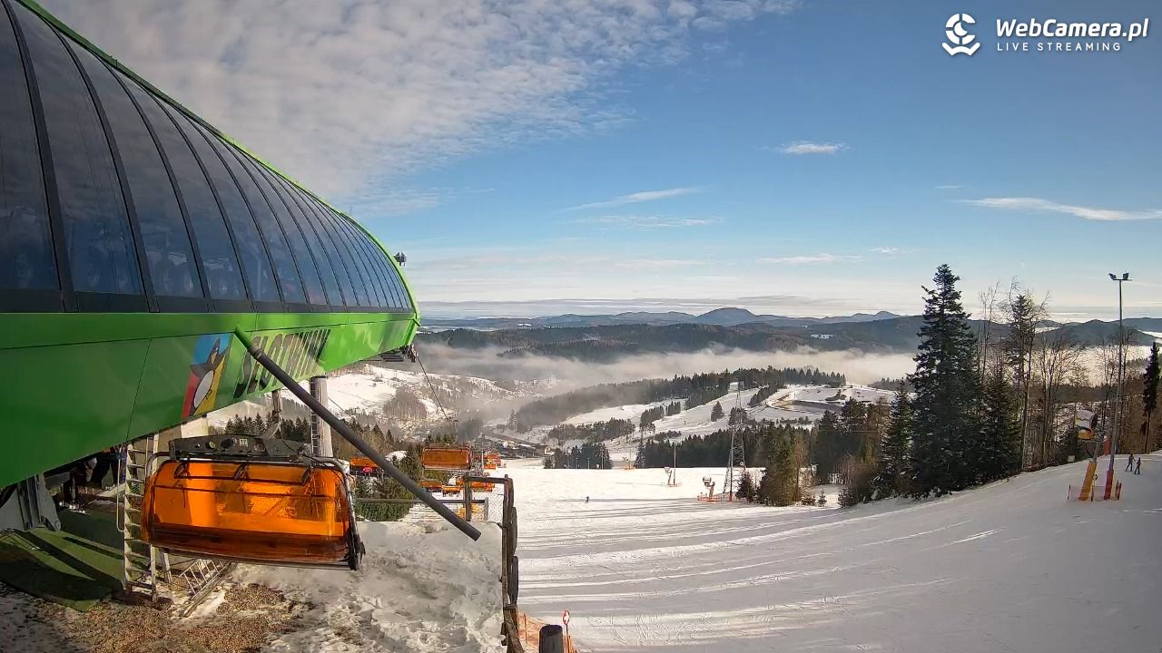 Słotwiny Arena - widok z górnej stacji - 01 grudzień 2025, 10:51