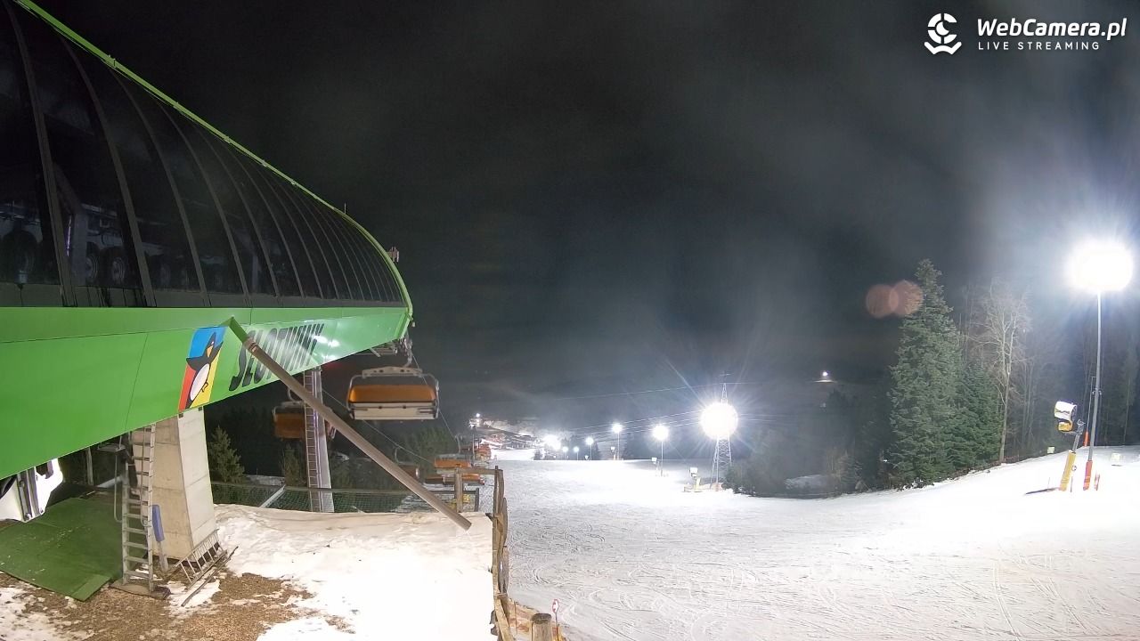 Słotwiny Arena - widok z górnej stacji - 01 grudzień 2025, 20:54