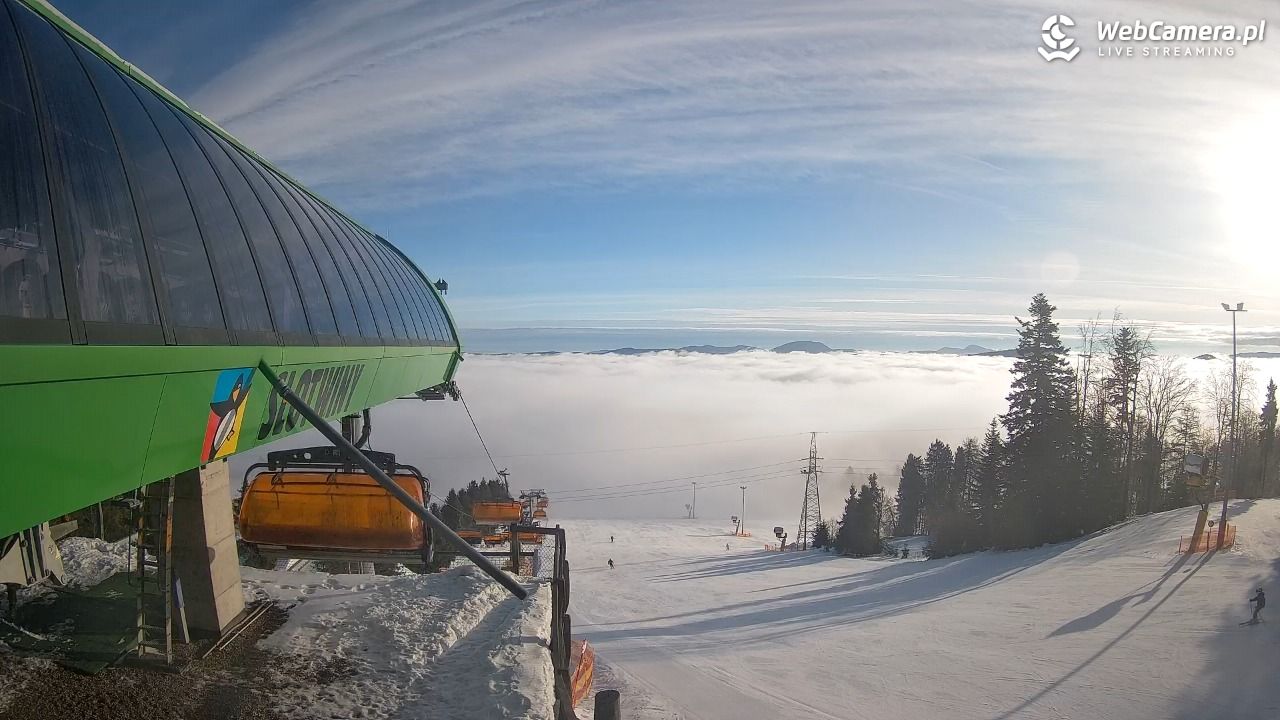 Słotwiny Arena - widok z górnej stacji - 27 styczeń 2026, 08:49