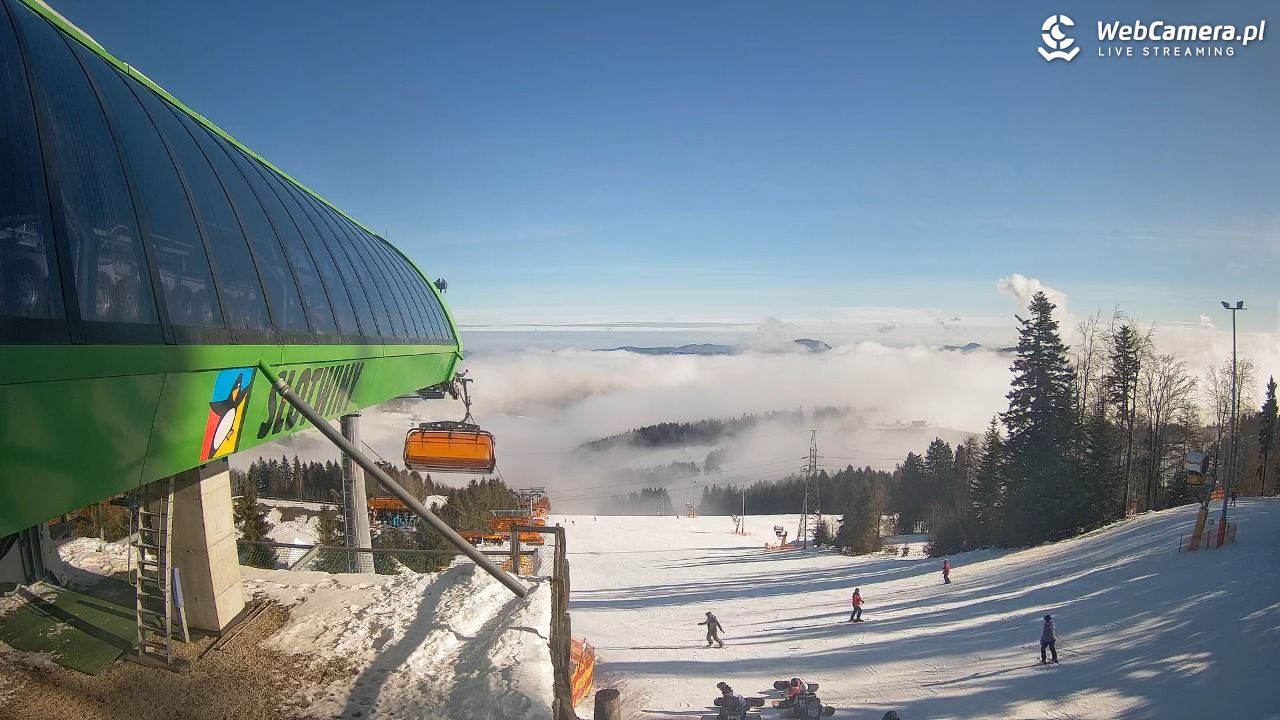 Słotwiny Arena - widok z górnej stacji - 27 styczeń 2026, 10:59