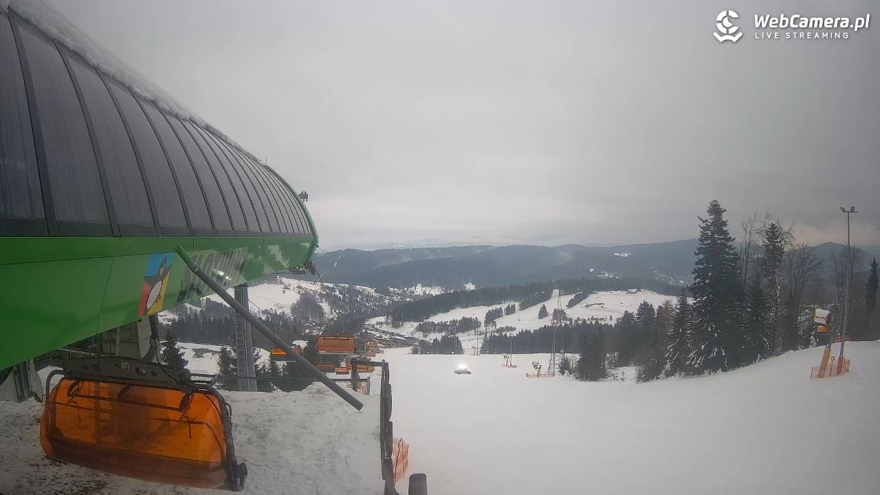 Słotwiny Arena - widok z górnej stacji - 25 styczeń 2026, 15:47