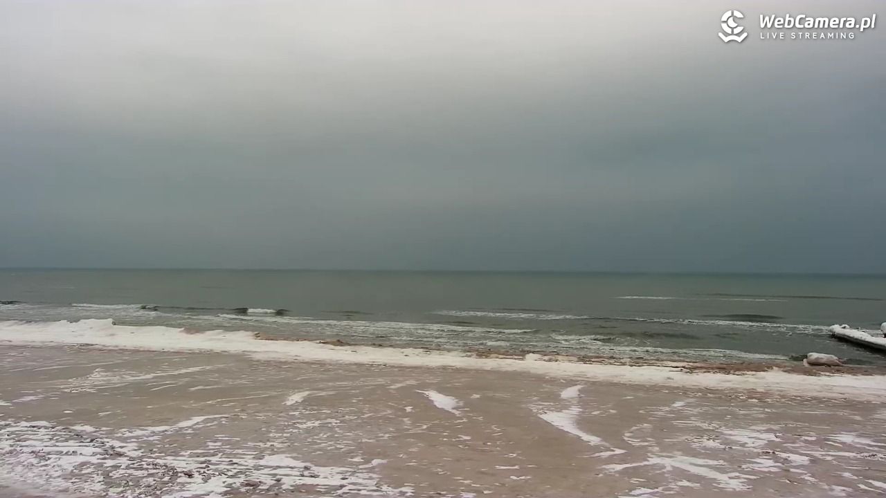 MRZEŻYNO - widok na plażę - 09 luty 2026, 14:10
