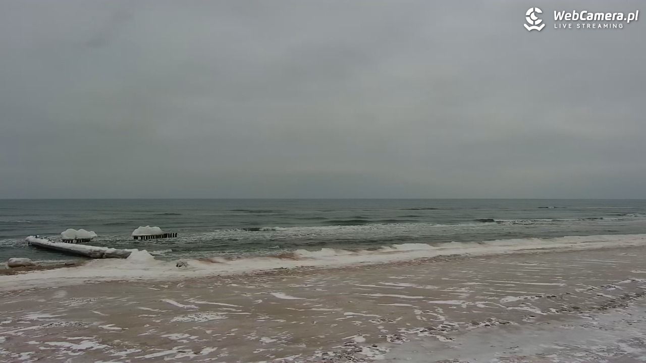 MRZEŻYNO - widok na plażę - 09 luty 2026, 09:07