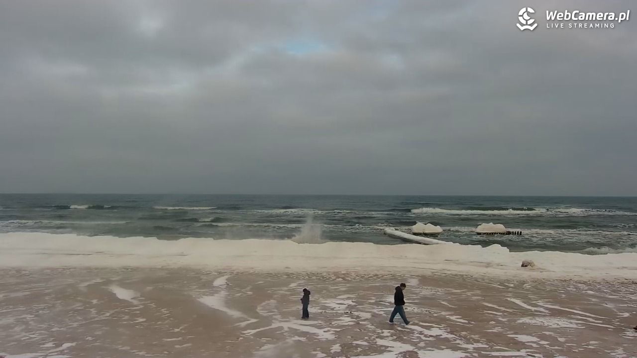 MRZEŻYNO - widok na plażę - 08 luty 2026, 11:08