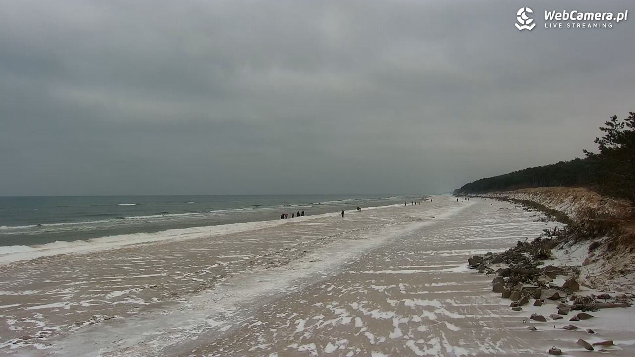 MRZEŻYNO - widok na plażę - 09 luty 2026, 11:55