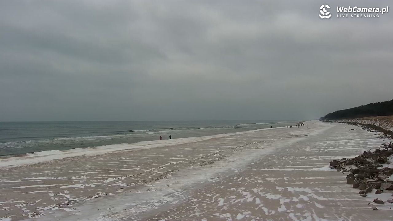 MRZEŻYNO - widok na plażę - 09 luty 2026, 11:48