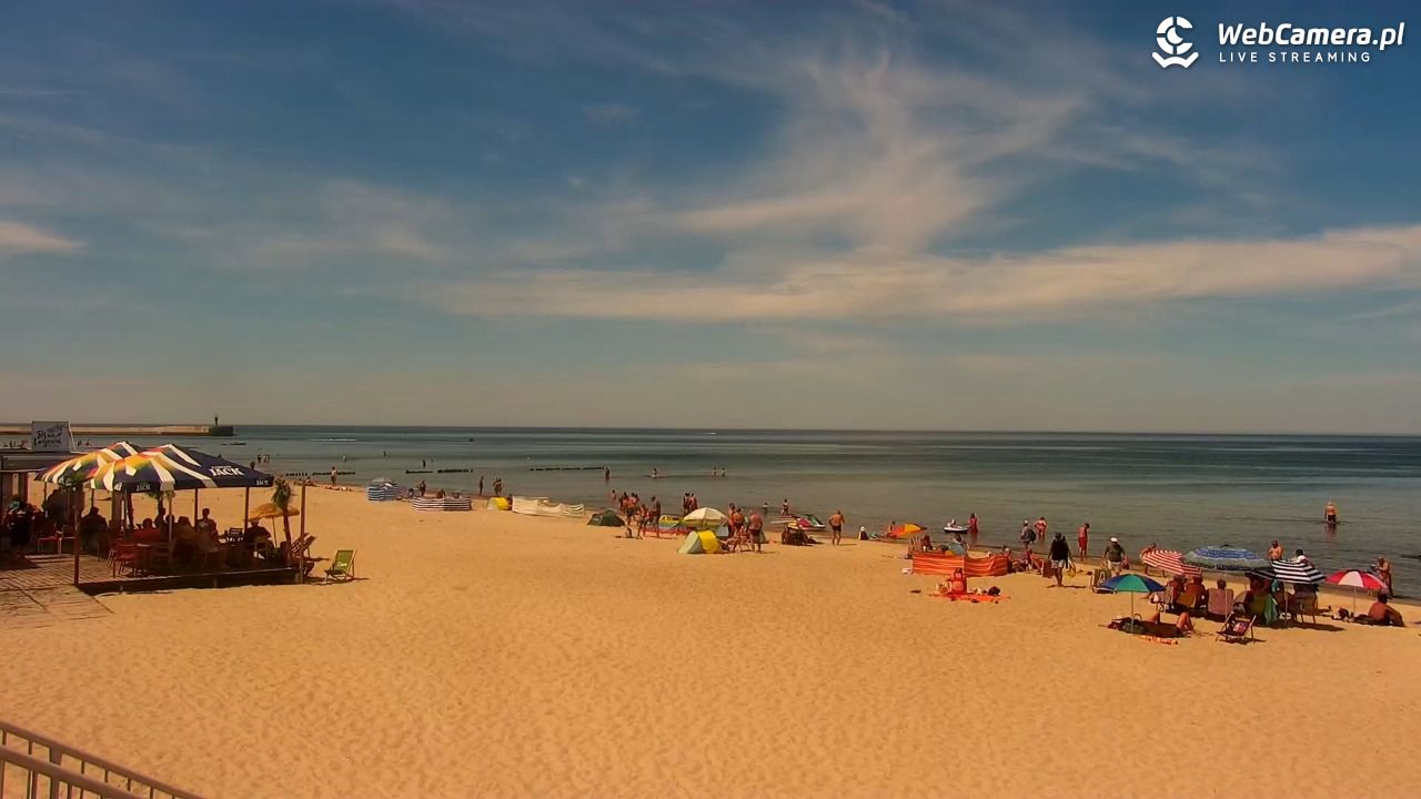 MRZEŻYNO - widok na plażę - 27 czerwiec 2026, 12:50