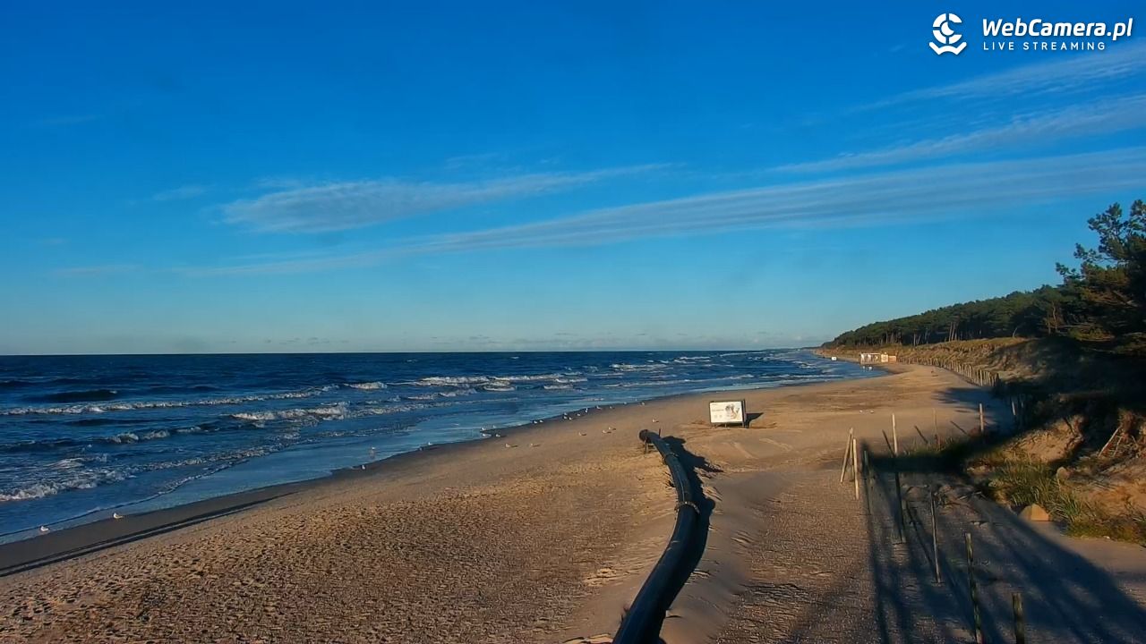MRZEŻYNO - widok na plażę - 22 wresień 2026, 18:04