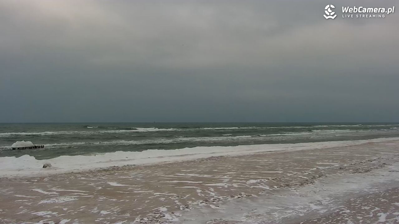 MRZEŻYNO - widok na plażę - 08 luty 2026, 14:50