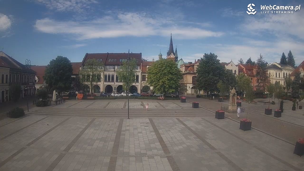 Myślenice - widok na Rynek - 30 sierpień 2026, 09:19