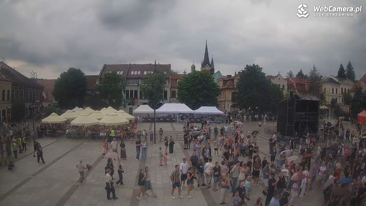 Myślenice - widok na Rynek - 21 czerwiec 2026, 17:00