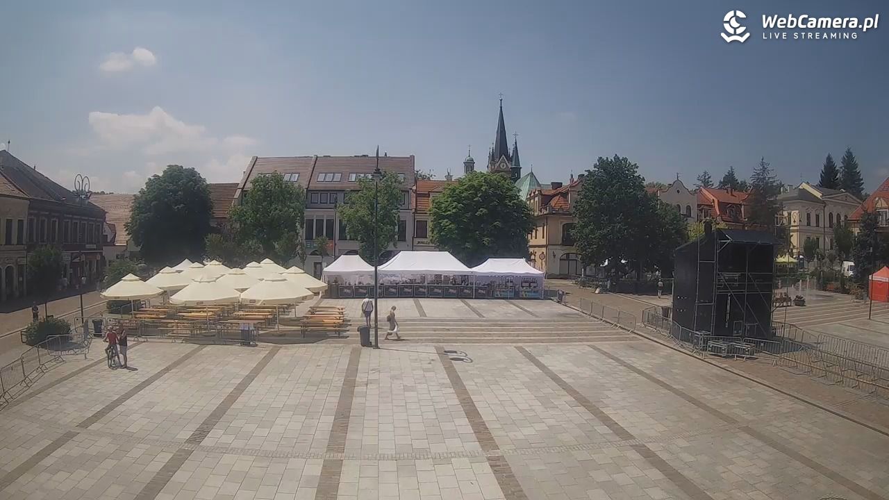 Myślenice - widok na Rynek - 21 czerwiec 2026, 12:35