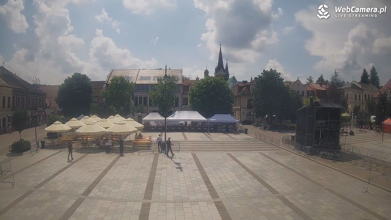 Myślenice - widok na Rynek - 21 czerwiec 2026, 14:22