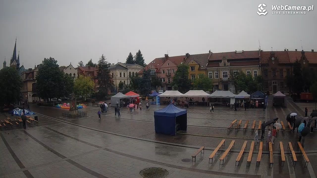 Myślenice - widok na Rynek - 08 czerwiec 2025, 15:24