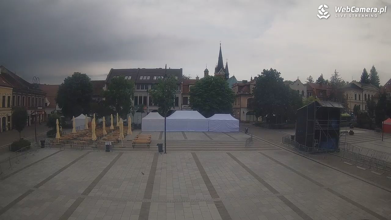 Myślenice - widok na Rynek - 21 czerwiec 2026, 08:36