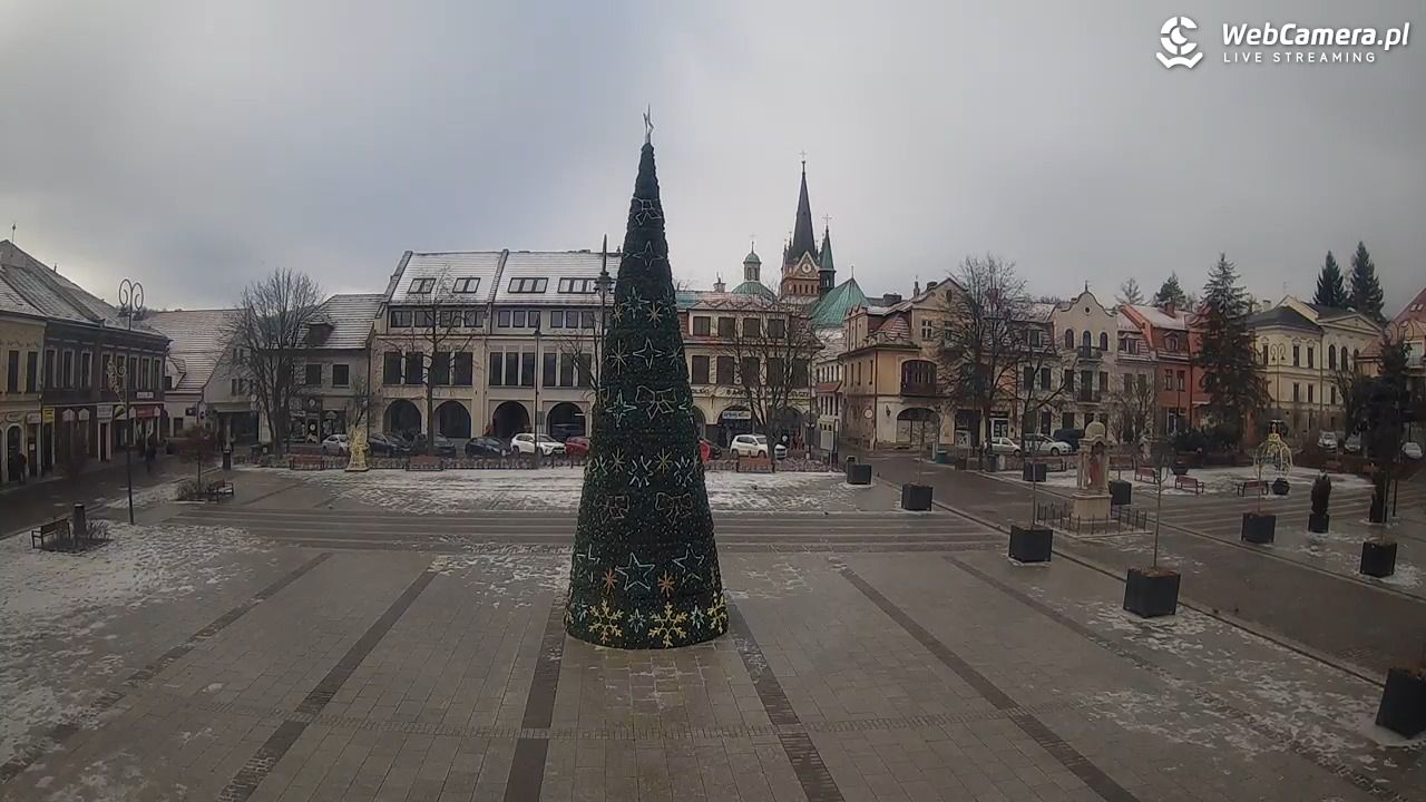 Myślenice - widok na Rynek - 27 grudzień 2025, 10:02