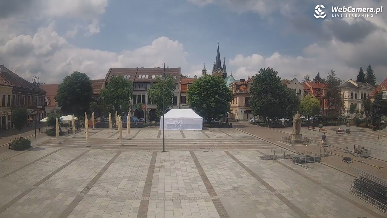 Myślenice - widok na Rynek - 22 czerwiec 2026, 11:22