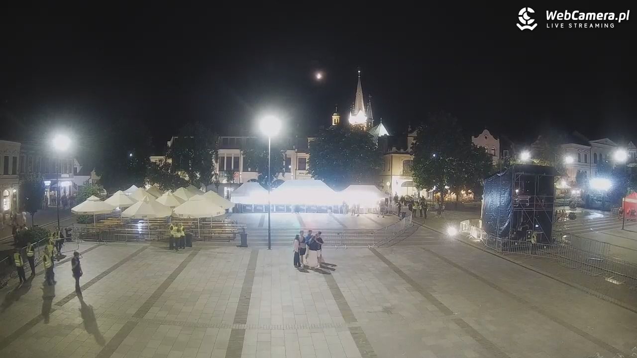 Myślenice - widok na Rynek - 21 czerwiec 2026, 22:42