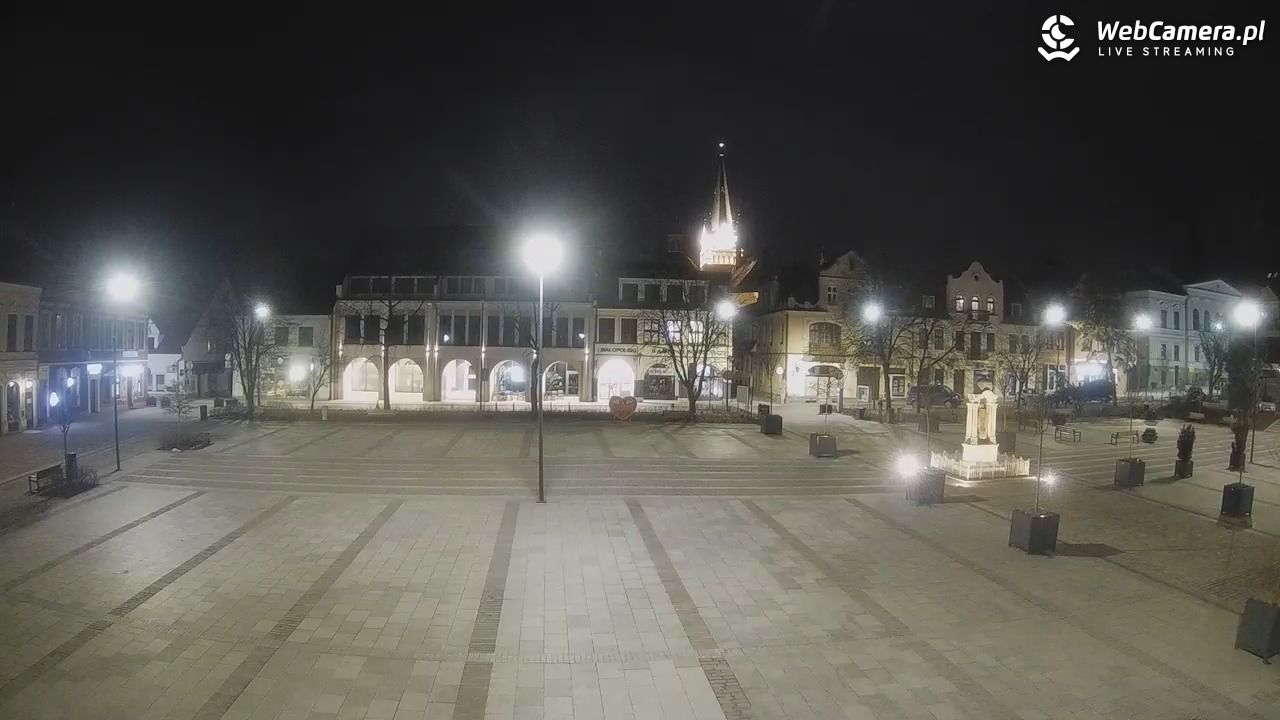 Myślenice - widok na Rynek - 27 luty 2026, 00:05