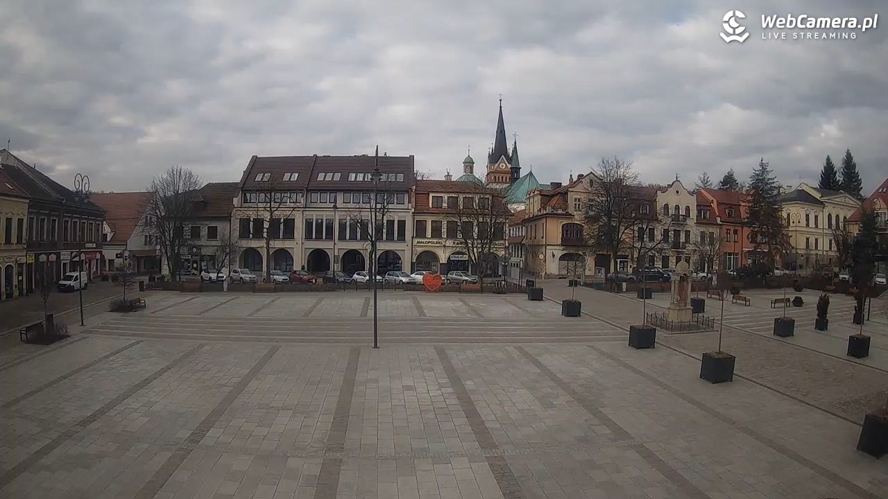 Myślenice - widok na Rynek - 01 marzec 2026, 08:33