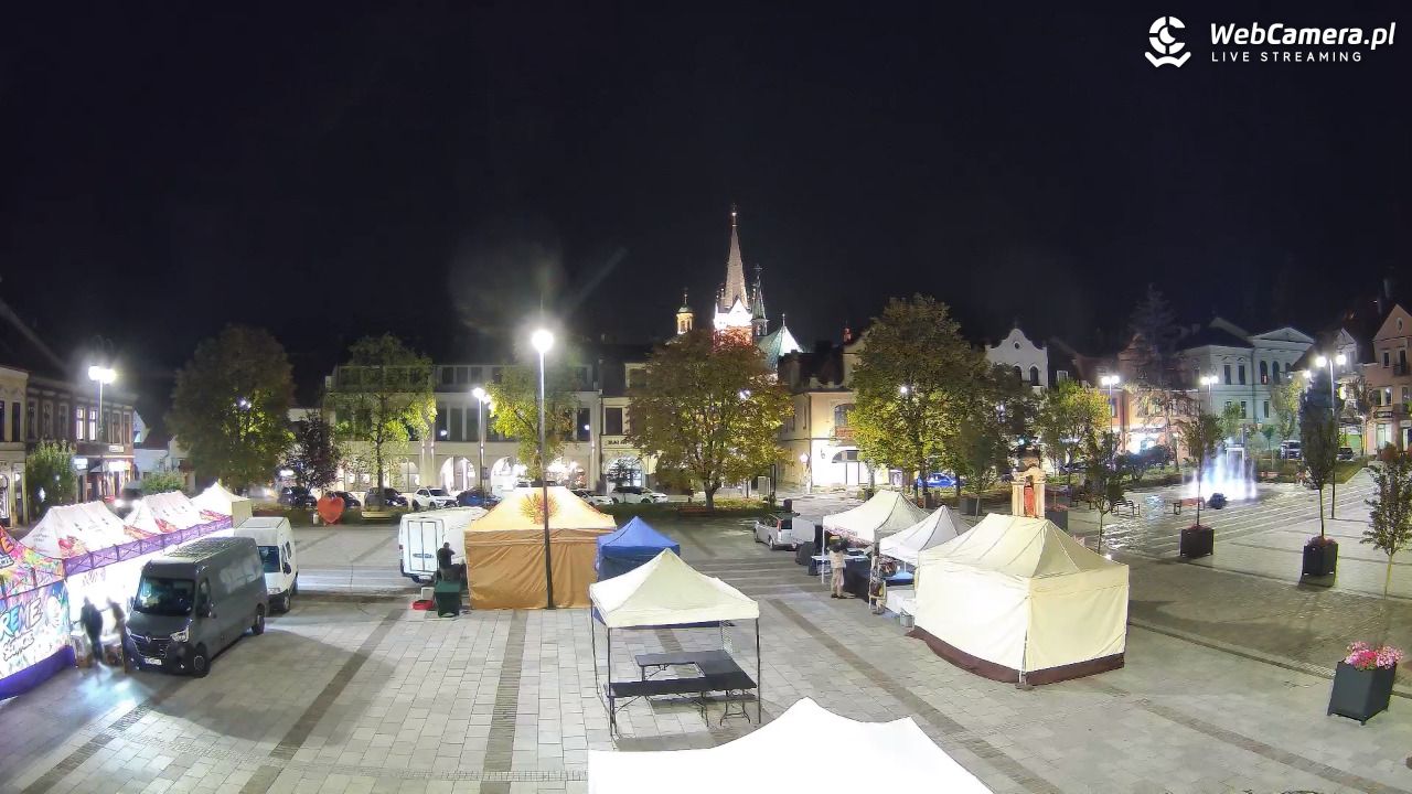 Myślenice - widok na Rynek - 15 październik 2026, 17:52