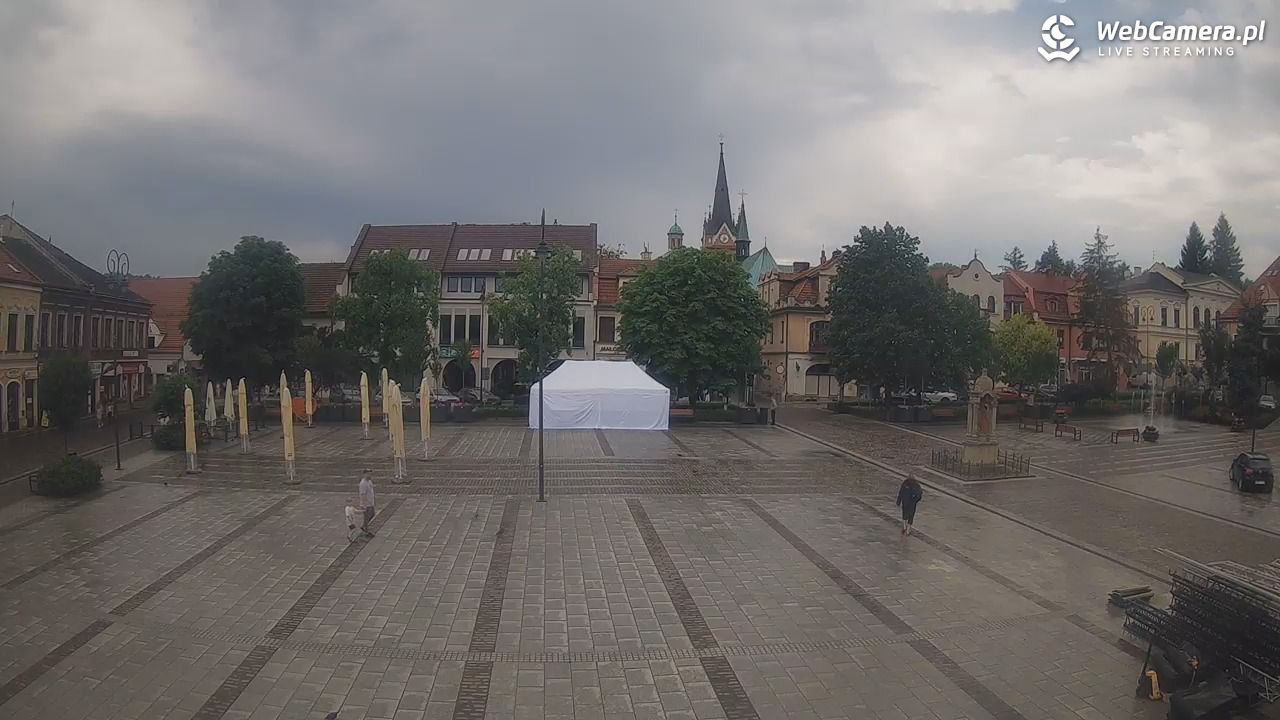 Myślenice - widok na Rynek - 22 czerwiec 2026, 15:36