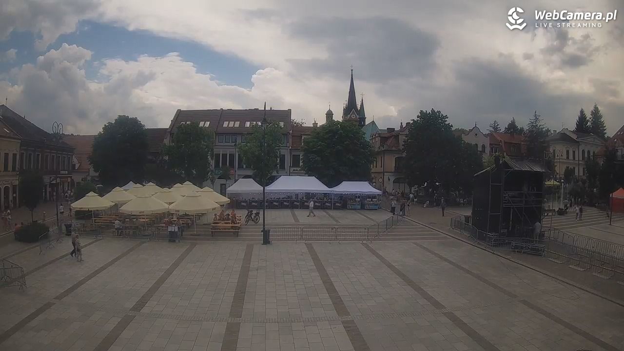 Myślenice - widok na Rynek - 21 czerwiec 2026, 15:20