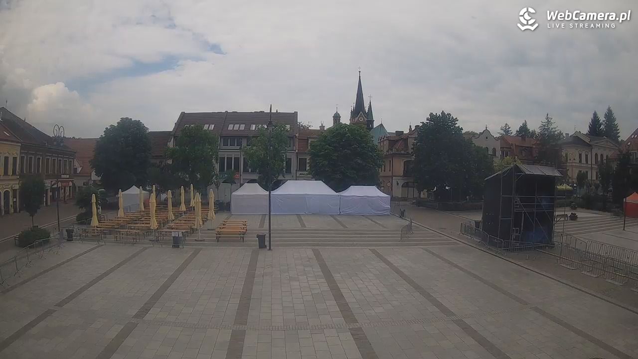 Myślenice - widok na Rynek - 21 czerwiec 2026, 09:00