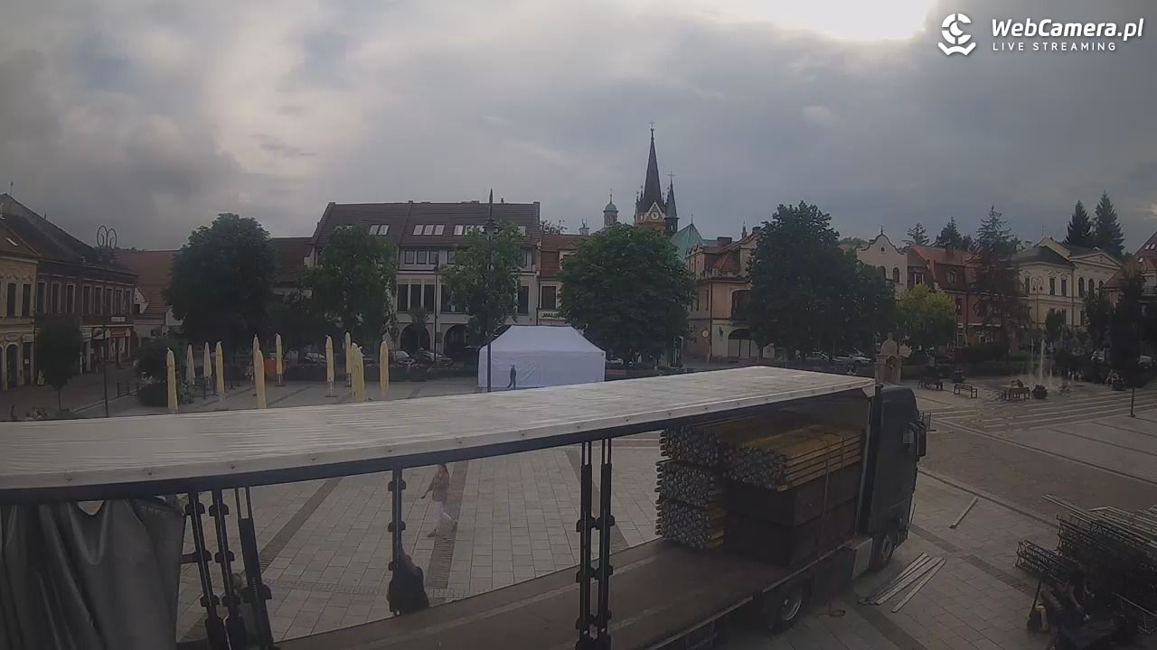 Myślenice - widok na Rynek - 22 czerwiec 2026, 17:58