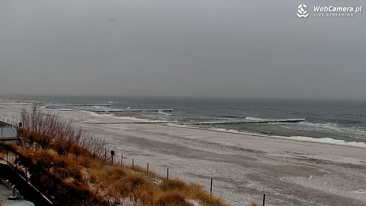 NIECHORZE - widok na plażę i morze - 12 luty 2026, 08:34