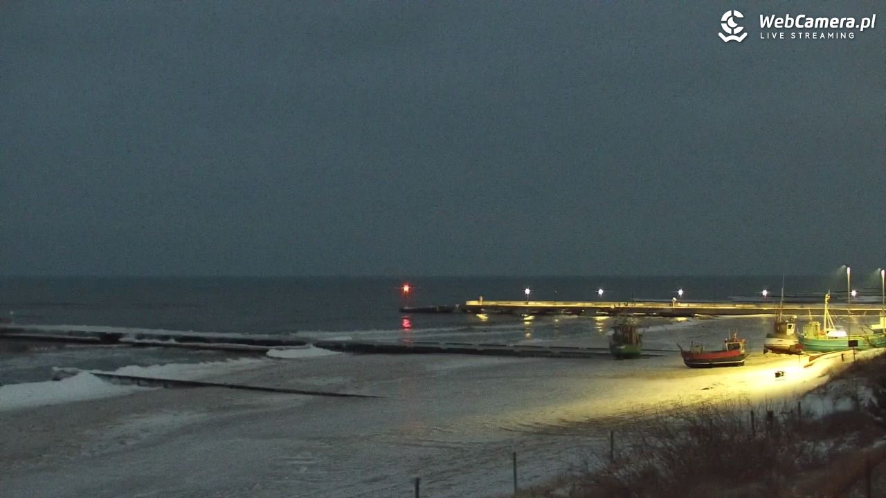 NIECHORZE - widok na plażę i morze - 09 luty 2026, 06:57