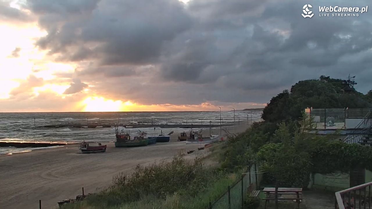 NIECHORZE - widok na plażę i morze - 03 lipiec 2026, 04:57