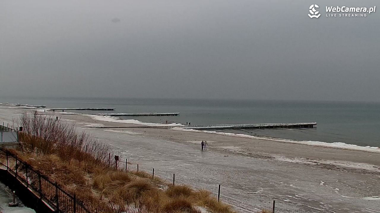 NIECHORZE - widok na plażę i morze - 10 luty 2026, 12:15